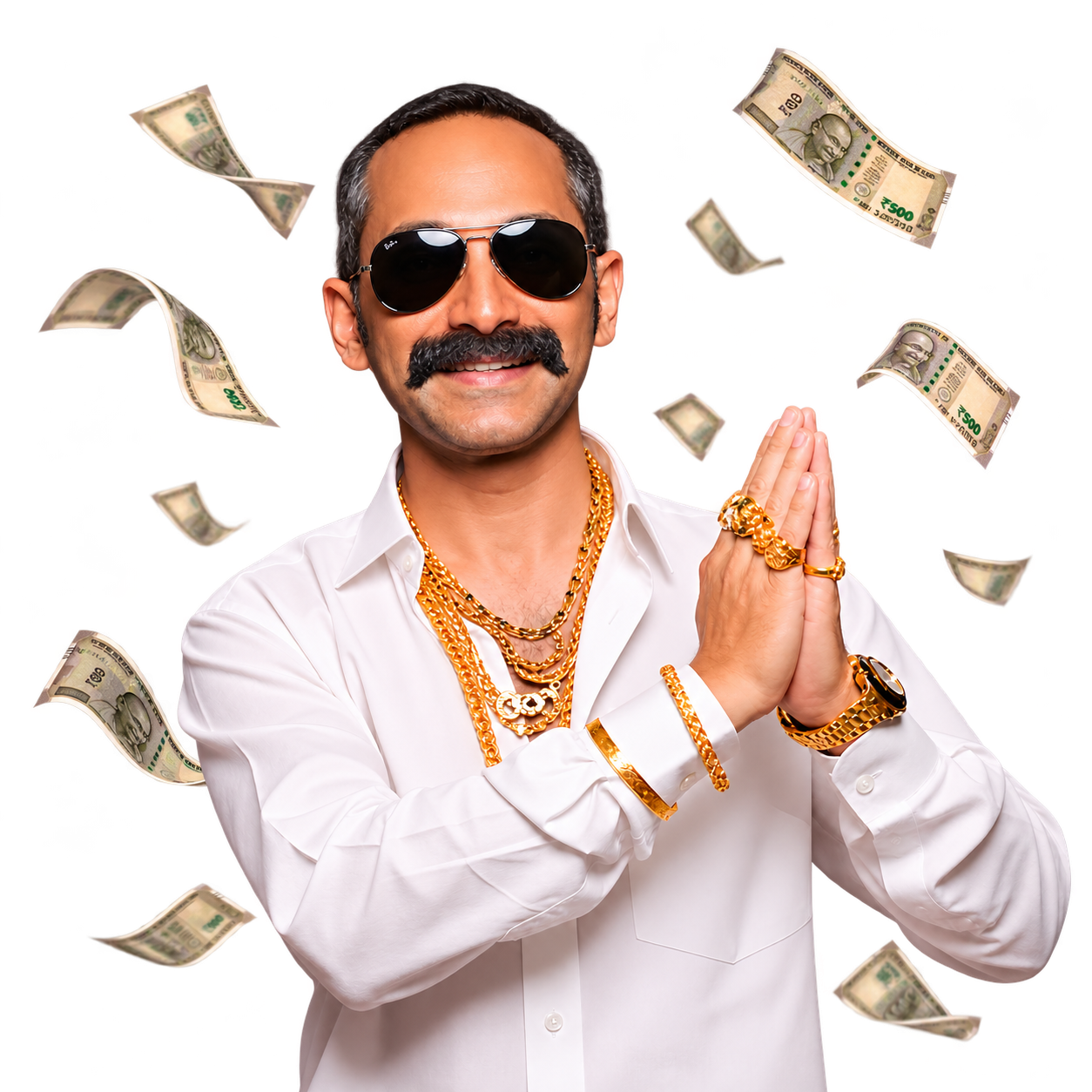 Charismatic Namaste with Flying Rupees